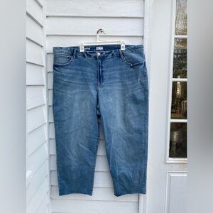 Ava & Viv Classic Blue High Rise Slim Straight Leg Jeans 26